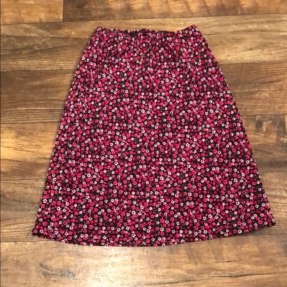 MYO Black and Pink Floral Skirt